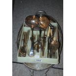 A lot comprising an EP tray, loose cutlery, glass bowl etc Condition Report: Available upon request