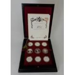 The Queen Elizabeth II 40th Anniversary Coronation silver coin collection, eighteen coins, total