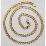 A 14k gold curb link chain length 54cm, weight 23.7gms Condition Report: Available upon request