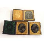 Three Victorian daguerreotypes in cases Condition Report: Available upon request