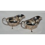A pair of silver sauce boats, Sheffield 1933, 301gms Condition Report: Available upon request