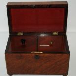An oak two division tea caddy, 24cm wide Provenance - The Estate of the late Tom H. Shanks RSW, RGI,