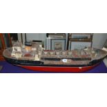 Two large model ships, 120cm and smaller (2) (def) Condition Report: Available upon request