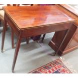 An inlaid mahogany fold over tea table, 73cm high x 87cm wide Condition Report: Available upon