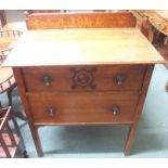 An oak two drawer chest, 93cm high x 76cm wide Condition Report: Available upon request