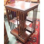 A mahogany revolving bookcase, 87cm high x 46cm wide Condition Report: Available upon request