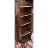 An open bookcase, chair, two stools and an occasional table (5) Condition Report: Available upon