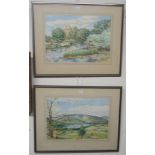 Two rural scene watercolours "W Ross Reid" (2) Condition Report: Available upon request