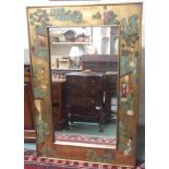 A modern Japanese style wall mirror, 122cm high x 82cm wide Condition Report: Available upon