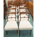 A set of ten Regency mahogany dining chairs (one chair def) (10) Condition Report: Available