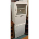 A white painted kitchen cabinet, 183cm high x 59cm wide Condition Report: Available upon request