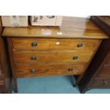 A mahogany three drawer dressing chest Condition Report: Available upon request