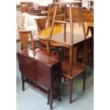 A pair of occasional tables, stool and Sutherland table (4) Condition Report: Available upon