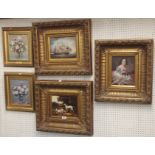 Five gilt framed prints (5) Condition Report: Available upon request