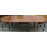 A D-end mahogany extending dining table, 73cm high x 272cm wide x 114cm deep Condition Report: