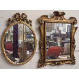Three boxes of ceramics, two small gilt wall mirrors etc Condition Report: Available upon request