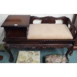 A carved mahogany telephone table Condition Report: Available upon request