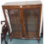 A mahogany display cabinet, 119cm high x 90cm wide Condition Report: Available upon request