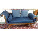 A reproduction carved chaise longue with cushions Condition Report: Available upon request