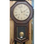 A Victorian walnut wall clock Condition Report: Available upon request