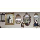 Six assorted wall mirrors (6) Condition Report: Available upon request