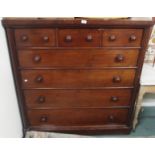 A Victorian mahogany three over four chest of drawers, 132cm high x 128cm wide Condition Report: