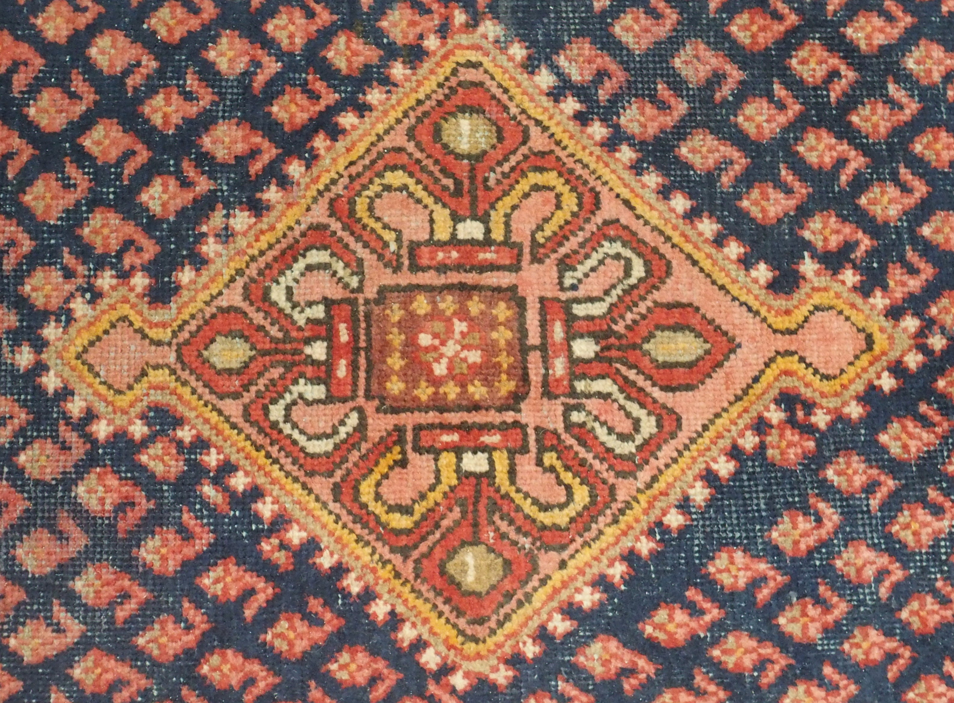 A blue ground Araak runner with central medallion, 307cm x 90cm Condition Report: Available upon - Image 2 of 4