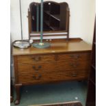 A mahogany dressing chest with mirror Condition Report: Available upon request