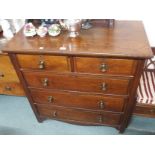 A stained oak two over three chest of drawers Condition Report: Available upon request