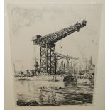 MUIRHEAD BONE Fitting Out Basin, signed, lithograph, 48 x 36cm Condition Report: Available upon