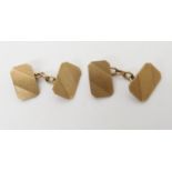 A pair of 9ct gold cufflinks, weight approx 7.1gms Condition Report: Available upon request