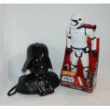A Jakks Star Wars figure, Darth Vader novelty telephone and a collection of Star Wars figures in