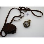 A WWI military compass in leather case Condition Report: