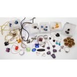 A collection of Swarovski bead jewellery, silver jewellery and other items Condition Report: Not