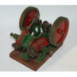 Four various vintage model engines, 20cm wide and smaller Condition Report: Available upon request