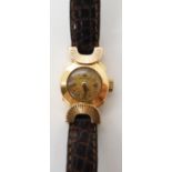A 18ct gold ladies Omega the inner case stamped 11233797 10706, mechanism stamped 213 14056177, with