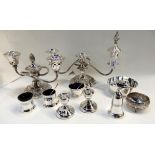 A tray lot of EP - candleholders, condiments etc Condition Report: Available upon request