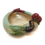 A Chinese peach shaped bowl with green and red glaze Condition Report: Available upon request