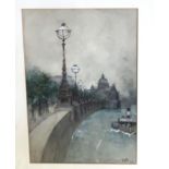 JAMES LITTLE Victoria Embankment, signed, watercolour, dated, (19)06, 32 x 22cm and another 30 x