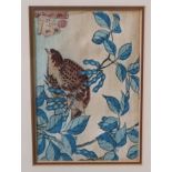 JAPANESE SCHOOL Birds and foliage, prints, 17 x 11cm (2) Condition Report: Available upon request
