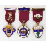 Three silver gilt Masonic Stewards medallions Condition Report: Not available for this lot