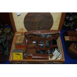 A collection of miscellaneous including toilet set etc, in leather case Condition Report: