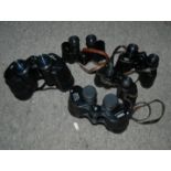 A pair of Carl Zeiss Jena binoculars, 8 x 30, cased and other cased binoculars Condition Report: