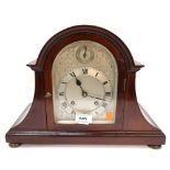 An Edwardian bracket clock, the silvered dial with chased decoration Condition Report: Available