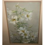 ELIZABETH SHARP Lily, signed, gouache, 52 x 35cm and two others (3) Condition Report: Available upon