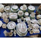 An extensive collection of Copeland Spode Chinese Rose tablewares including plates, bowls, tureens