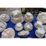 A mixed set of Royal Cauldon Victoria and Booths Floradora pattern tablewares Condition Report: