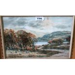 JAMES HAMILTON GLASS SSA Landscapes, four, signed, watercolours, 23 x 36cm (4) Condition Report: