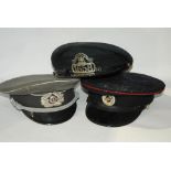 Various military caps and helmet, two truncheons etc Condition Report: Available upon request