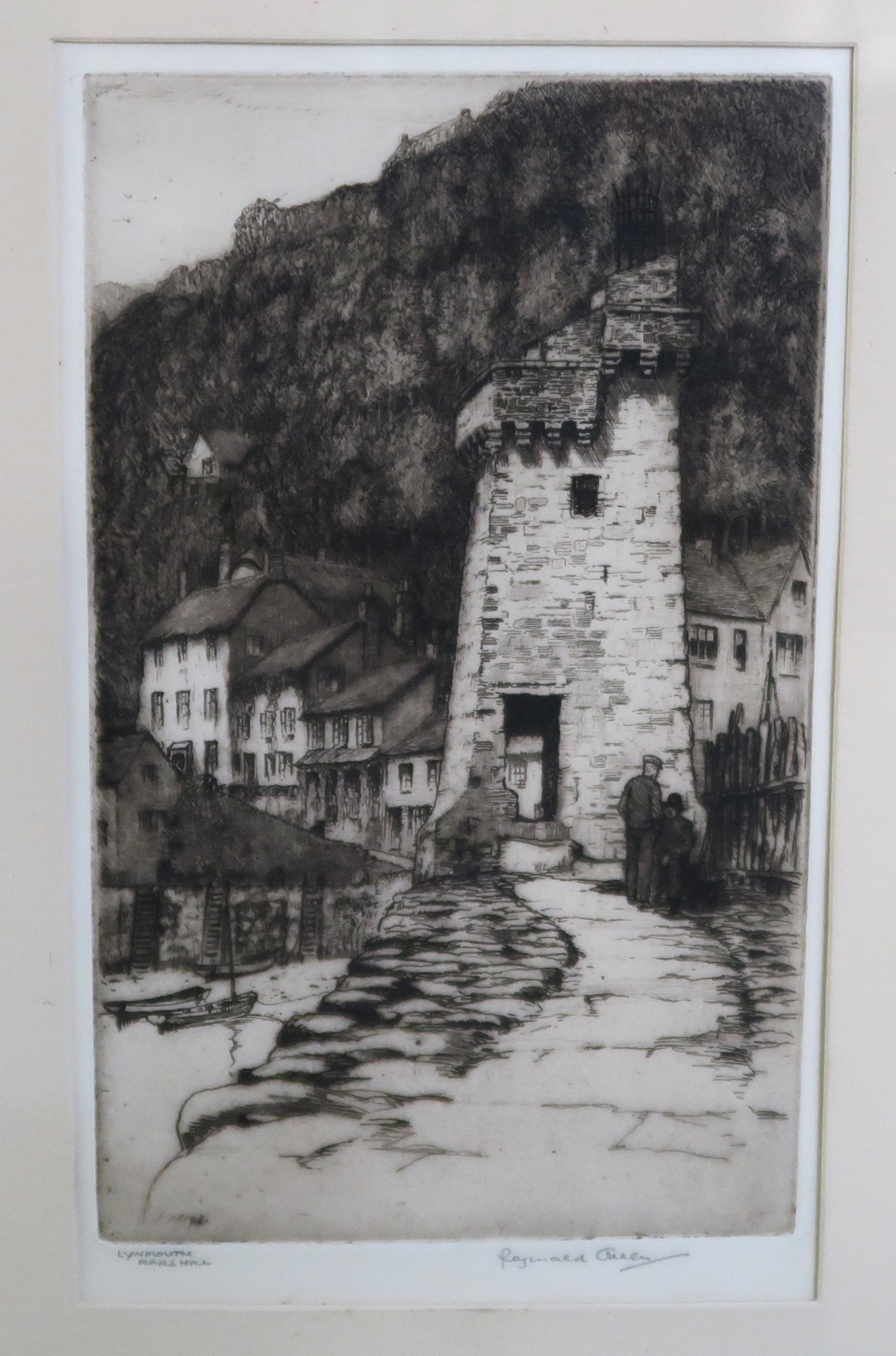 REGINALD GREEN Lynmouth, signed, etching, 20 x 11cm, Clovelly, ALEX PATERSON Arran, etching and - Image 2 of 4